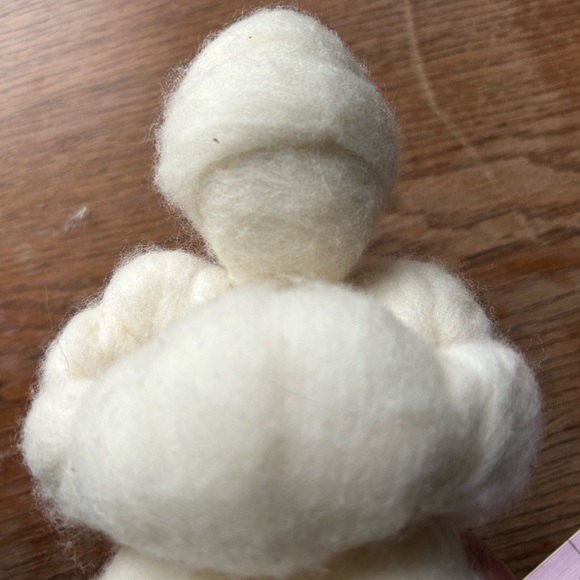 Needle Felted Wool Christmas Caroler Waldorf Style Felted Angel 10” Hand Made - Picture 2 of 7